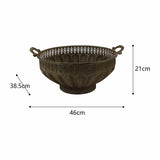 Large Baroque Bowl w Handles 46cm V637-19705BWL