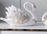 Couple Swan Ornament Living Room TV Cabinet Swan Ornament Modern Home Decoration Wedding Gifts Pearl V1294-YM0717-3115220080612