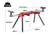 BAUMR-AG 305mm Dual Bevel Sliding Compound Mitre Drop Saw and Adjustable Stand Combo V219-SAWMTRBM30DF17