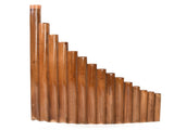 Handmade 15-Pipe Bamboo Pan Flute Natural Woodwind Instrument G-Tone V1188-RD-102588