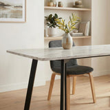 Rectangular Marble-Effect Table V264-DNT-413C-WHE-17M
