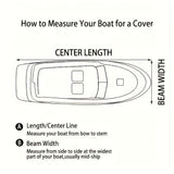 Trailerable Boat Cover 600DHeavy Duty Waterproof Tarp with Storage Bag, Designed for V-Hull, Fish V1197-17-20FTSILVER