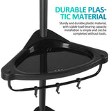 Sturdy Adjustable Ceiling Storage Rack, Black for Bathroom and Garage V1369-AZ3-W-16241