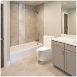 White Dual Flush Ceramic Skirted Toilet with Heavy Duty Slow Closing Seat V178-68996