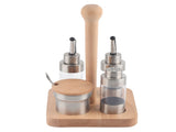Cruet Condiment Spice Pepper Jar Box Seasoning Storage Container Pot Rack Set Kitchen Cooking V1294-YM0901-3118200170211