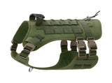 S size Green Tactical Dog Harness for Large Dogs - Oxford Fabric No Pull Vest , Reflective Strips V888-ELOSUNG56274-3