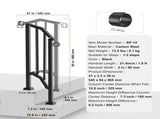 Handrails for Outdoor Steps, 1-2 Step Stair Hand Rail Kit, Transitional Carbon Steel Railings with V952-BPXGMDZLSLZFZ28P2V0