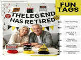 Retirement Party Decorations with Humorous Slogans, Enduring Thick Paper, Retired Banner Hanging V1369-AZ3-W-12105