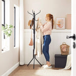 SONGMICS Metal Coat Rack 182 cm Tall Hall Tree Black V227-8498402103991