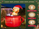Jingle Jollys Christmas Inflatable Cup 1.8M Height LED Outdoor Decorations Illuminated XMAS-INF-GIN-CUP-6FT