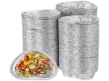 250PCS Disposable Aluminum Foil Trays, Mini Heart-shaped Food Pans for Seafood, Grillable Tinfoil V1192-AZ-W-18311