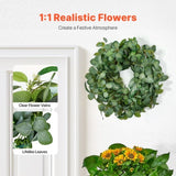 VEVOR Artificial Decorative Wreath 66.04 cm Green Eucalyptus Leaves Year Round V952-ZSHHASYL26IN8WZI3V0