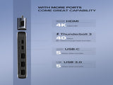 UGREEN Dual Type-C 5 in 1 to 3*USB3.0 USB-C FemalePD Converter V28-ACBUGN50775