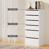 Artiss 6 Chest of Drawers Dresser Tallboy White FURNI-N-CDR-6D-WH-AB