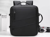 Black Premium Business Expandable Travel Backpack with External USB Charging - 20-35L Large-Capacity V888-ELOSUNG42720