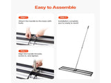 254 x 1219 mm Lawn Leveling Rake with 2130 mm Adjustable Handle for Yard Garden V952-CPPZPEKGLK10BJFKJV0