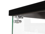 Stacked Display Cabinet Collection Storage Tempered Glass 2 Tier With Lock Black DBOX1002-2-BK