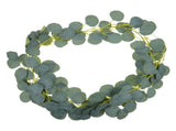 Dark Green Faux Eucalyptus Leaves Garland, 2 Pieces Plastic Table Decor for Home, Office, Wedding, V1366-AZ2-W-19527