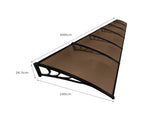 Mountview Window Door Awning Outdoor 1M X 6M Brown 1x6M OD1006-1X6-BK