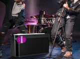 Portable Bluetooth 5.3 Speaker with 2 Wireless Microphones Home Karaoke Speaker Machine Black V1263-JX-6972-1