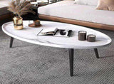 Oval Coffee Table Mid Century Modern Minimalist Display V63-921071
