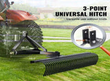 Tow Behind Dethatcher, 1.8m Tow Dethatcher with 36 Steel Tines, 3-Point Lawn Dethatcher Rake with V952-ZXSCJ72DSDLJ73TTAV0