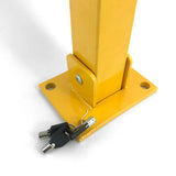 Square Heavy Duty Fold Down Security Parking Post Lock Safety Barrier 3 Keys V891-HW-SPBBUN-X1