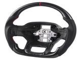 Steering Wheel for 2021-2024 Ford F150, Carbon Fiber Steering Wheel D-Shaped Flat-Bottom, Leather V952-QCFXPZYFTF15VL7EA001V0