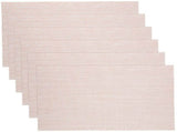 Set of 6 Plastic Dining Table Placemats for Indoor Use, Dinner Mats and Table Decoration Accessories V1370-AZ4-09980
