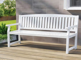 Gardeon Outdoor Garden Bench Wooden 2 Seater Lounge Chair Patio Furniture White ODB-4412W-WH