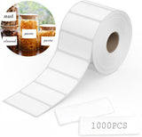 1000 stickers on a roll - food labels - self-adhesive blank labels 60 30 mm - white - removable. V1259-DP01-BO-346