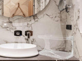 Clear Transparent Bathroom Countertop Rack with Dual Layer Storage Shelves for Organizing Essentials V1192-AZ-W-20686