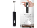 Handheld Milk Frother, Black, Dual Hoop Head, 3 Adjustable Gears, Electric Foam Maker for Coffee V1263-JX-2924