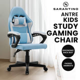 Sarantino Antre Kids Study Gaming Chair in Black and White Office Adjustable Height Chair CH-MLM-691-BUWH