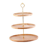 Fruit Plate Wood Natural Textured Simple Elegant Strong Durable Food Tray Cake Fruit Serving Tray V1294-YM0512-3118220292012