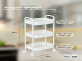 Kitchee 3-Tier Kitchen Storage Cart Trolley with Wheels - Shelf Organiser WHITE V238-SUPDZ-41307715731536