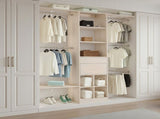 Closet System with 2 Drawers, Adjustable Height Wooden Closet Organizers, Modern Walk-in Wardrobe V952-MCBXTGBXTWDGFYZ1C001V0