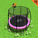 Kahuna Trampoline 10 ft with Basketball Set - Pink TRA-KAH-10-PK-BB