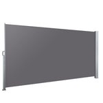 Instahut Side Awning Sun Shade Outdoor Blinds Retractable Screen 1.4X3M GR AWN-B-SIDE-FC-140-GREY