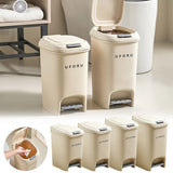 Kitchen Trash Can, Plastic Waste Bin with Odor Protection of Lid, Auto Trash Can with Hands Push V1192-AZ-W-21894