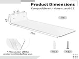 6PCS Floating Shoe Shelves, Clear Shoe Display Shelves for Wall, Acrylic Wall Mount Sneaker Display V1192-AZ-W-18392
