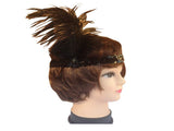 12x 1920s FLAPPER HEADBAND Headpiece Feather Sequin Charleston Gatsby Party BULK - Black V563-BR-12FLAPPERHDBND-BLK