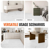 VEVOR Self Adhesive Vinyl Floor Tiles 12 x 12 inch, 50 Tiles 1.5mm Thick Peel & Stick, White Marble V952-ZZYXJDDBDLS5P9FOZV0