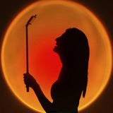 Sunset Projection Floor Lamp, Rainbow/Sunset Night Light Projector Led Light Lamp, 180-Degree V1263-JX-1857