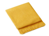130*230CM Bright Yellow Nordic Solid Color Knitted Sofa Throw Blanket with Tassels - Waffle Weave V888-ELOSUNG17042