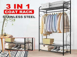 Extra Large Iron Clothes Rack Garment Hanging Stand V178-66755