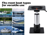 Seamanship Boat Seat Pedestal 34 - 46cm Adjustable Gas Lift 360 Degrees Swivel BS-PED-GL-3446-BK