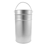 Metal Garbage Container with Handle for Indoor and Outdoor Trash Storage, Home Waste Bin V1370-AZ4-08899