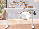 Artiss Standing Desk Electric Adjustable Ergonomic Office Table 100cm White HASD-ET156E-100-WH