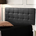 PU Leather Double Bed Deluxe Headboard Bedhead - Black V63-768215